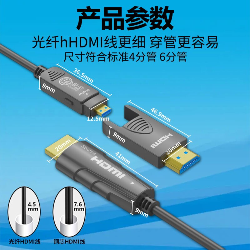 告別長線信號(hào)衰減，探索閩通HDMI高清光纖線50米新境界
